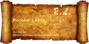 Rocska Lilla névjegykártya